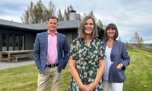 From left to right: Tremains agent Jarrod Lowe with Hawke’s Bay Foundation Trustee Jules Nowell-Usticke and Tremains agent Susie Sturt