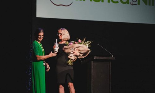 Nourished for Nil story (Hawke's Bay Foundation Trustee Jules Nowell-Usticke with grantee Christina McBeth)